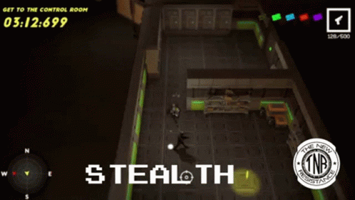 Stealth Video Game On Computer Screen GIF