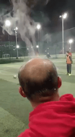 Steam Coming Out On Burning Head GIF