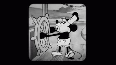 Steamboat Willie Mickey Mouse Camera Roll GIF