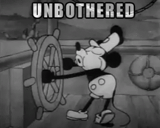 Steamboat Willie Mickey Mouse Unbothered GIF