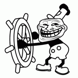 Steamboat Willie Troll Face GIF