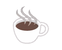 Steaming Coffee Cup Sticker