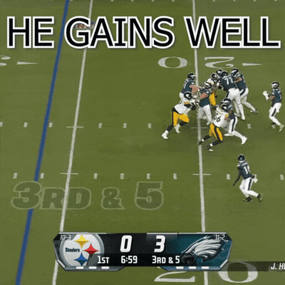 Steelers Vs Eagles Football Game Score 0-3 GIF