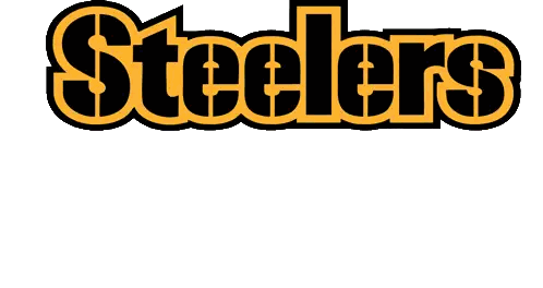 Steelers Win Logo With Blue And Red Star Sticker