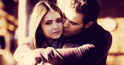 Stefan Giving Elena Hug From Behind GIF