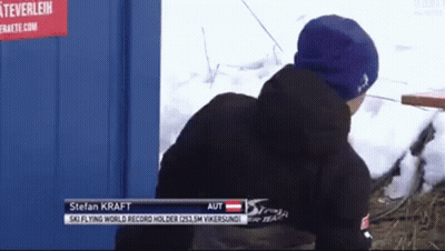 Stefan Kraft Ski Flying World Record Holder Standing in Snow