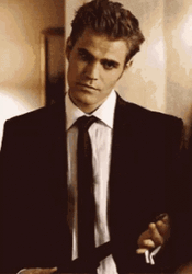 Stefan Salvatore Knife Threat GIF