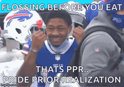 Stefon Diggs Flossing Teeth GIF