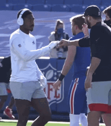 Stefon Diggs High Five With Teammates GIF