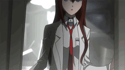 Steins Gate Kurisu Wearing Coat  GIF