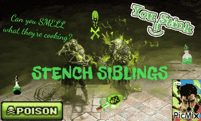 Stench Siblings Poison Button Advertisement GIF