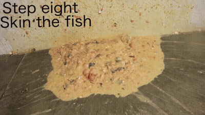 Step Eight Skin The Fish Above Dirty Food Pile GIF
