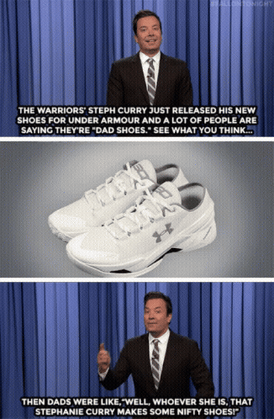 Steph Curry Dad Shoes GIF