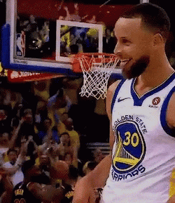 Steph Curry Dunk High Five GIF
