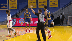 Steph Curry Night Night High Knees Stomp GIF
