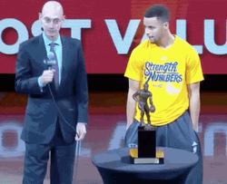 Steph Curry Recieve The Mvp Trophy GIF