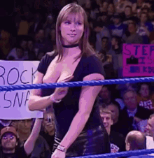 Stephanie Mcmahon Enters The Ring GIF