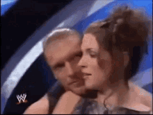 Stephanie Mcmahon Hugged By A Man GIF