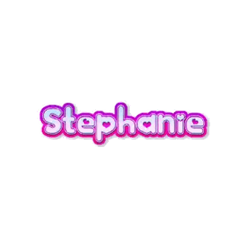 Stephanie Written In Purple And Pink Sticker
