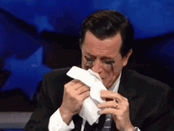 Stephen Colbert Happy Tears GIF