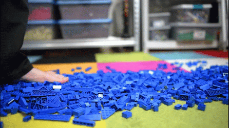 Stepping On Blue Lego GIF