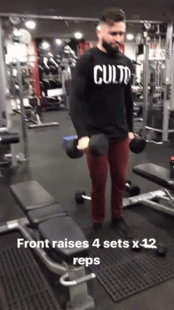 Steps In Doing Lateral Raises GIF