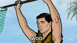 Sterling Archer Stepping On Someone GIF