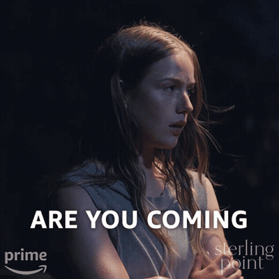 Sterling Point Poster Woman Saying Are You Coming GIF