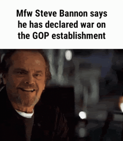 Steve Bannon Says He Has Declared War On The Gop Establishment . GIF
