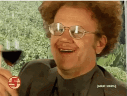 Steve Brule Drinking Wine GIF