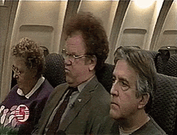 Steve Brule Sitting In The Airplane GIF