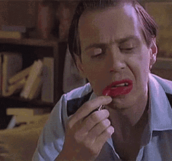 Steve Buscemi Applying Lipstick GIF