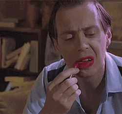 Steve Buscemi Creepy Guy Putting Lipstick GIF