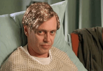 Steve Buscemi Sparkling Hair GIF