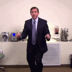 Steve Carell Hilarious Victory Dance GIF
