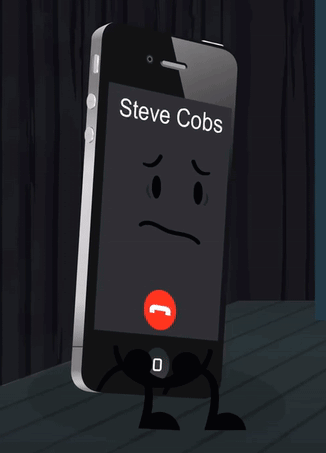 Steve Cobs Is Being Called On The Phone GIF