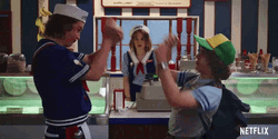 Steve Harrington Dustin Henderson GIF
