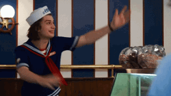 Steve Harrington Happy Trumpet GIF