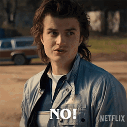 Steve Harrington No  GIF