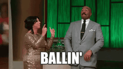 Steve Harvey And Woman Ballin GIF
