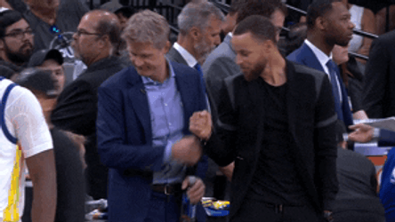 Steve Kerr Fist Bump Stephen Curry GIF