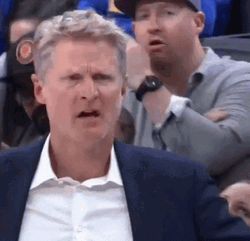 Steve Kerr Shouted On Referee GIF