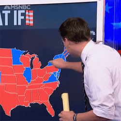 Steve Kornacki Encircling And Surveying Through The Map GIF