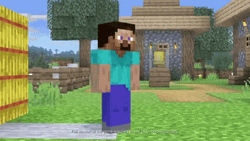 Steve Minecraft Walking On Dirt GIF
