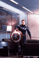 Steve Rogers Captain America Shield Back Avengers GIF