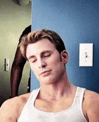 Steve Rogers Chris Evans Captain America Handsome GIF