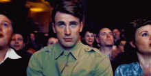 Steve Rogers Chris Evans Watching Movie Smile GIF