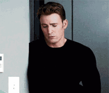 Steve Rogers Chris Evans Worried Listening GIF