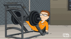 Steve Smith Leg Work Out American Dad GIF