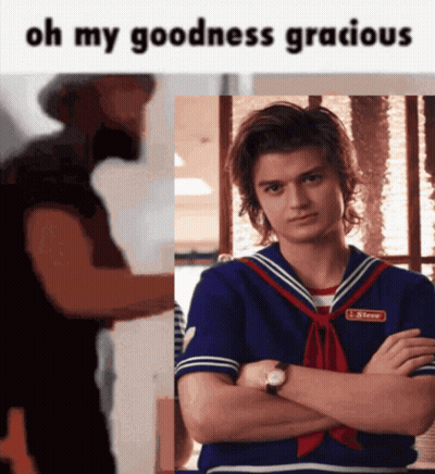 Steve Stranger Things Oh My Goodness Gracious GIF